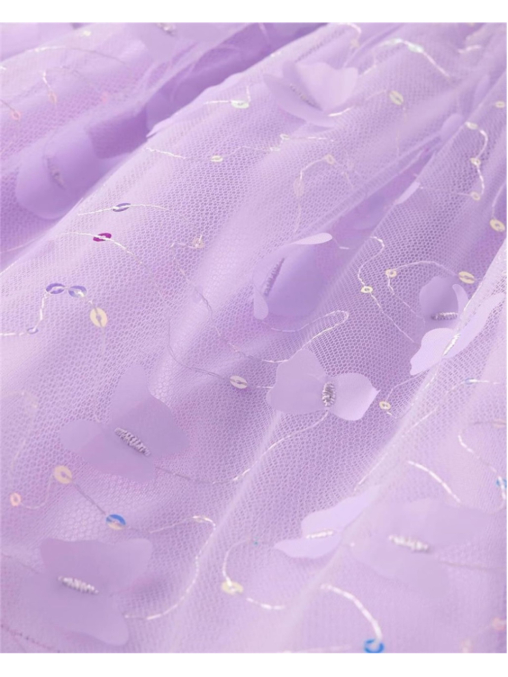 ✨ The Children's Place Girls 3D Butterfly Mesh Fit & Flare Dress Purple 16 NWT - Picture 3 of 13
